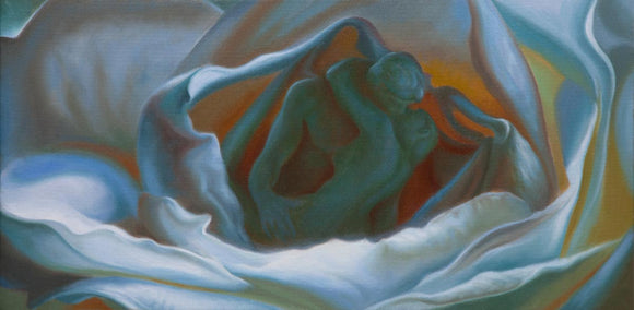 The Unfolding Kiss - Oil Painting Study - SOLD