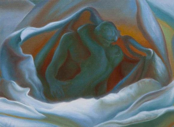 The Unfolding Kiss: A Study - The first steps toward merging my floral and figurative work