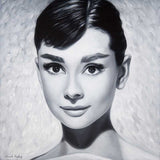 Giclee print of Audrey Hepburn, from oil painting, by Vincent Keeling