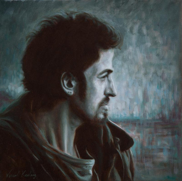 Oil painting of Bruce Springsteen from Philadelphia