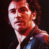 Print of a colour portrait of Bruce Springsteen names after his song Because the Night