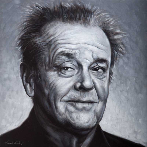 Giclee fine art print of Jack Nicholson, from oil painting, by Vincent Keeling