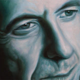 Detail of Leonard Cohen portrait painting - Chelsea Hotel