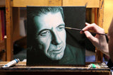Picture of Leonard Cohen - Chelsea Hotel painting on the easel