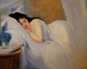 1 - Copy after Eva Gonzales  - Morning Awakening - Oil Painting