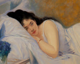 Copy after Eva Gonzales  - Morning Awakening - Oil Painting