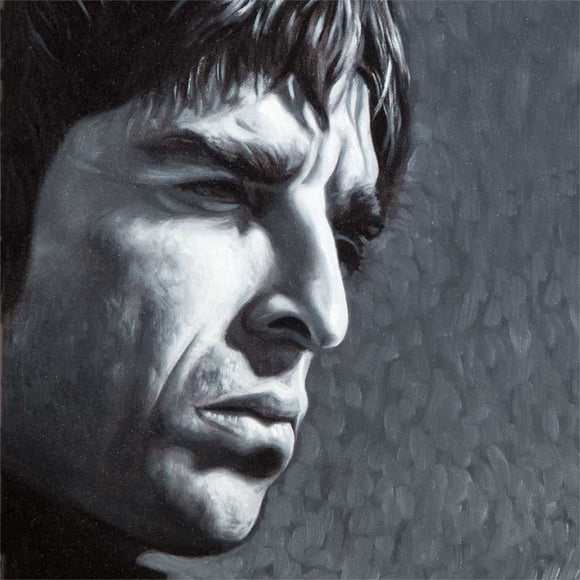 Fine art print, of Noel Gallagher from Oasis, from portrait painting, by artist Vincent Keeling