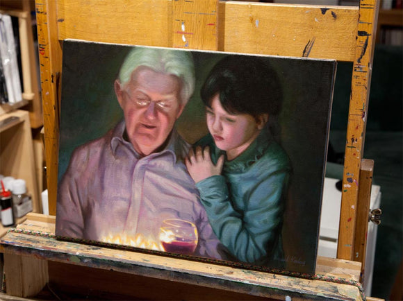 Portrait of Granddad and Granddaughter