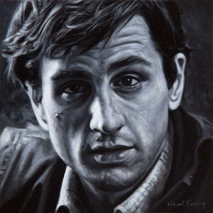 Giclee print of a young Robert de Niro, from oil painting, by Vincent Keeling