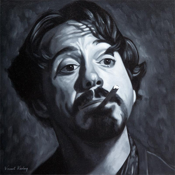 Fine art print, of Actor Robert Downey Junior, from a portrait painting, by Vincent Keeling