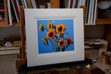 Sunflowers - medium print includes mount! - SOLD