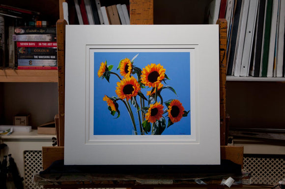 Sunflowers - medium print includes mount! - SOLD