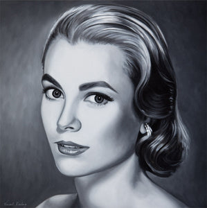 Giclee print of, Princess Grace of Monaco, from original portrait painting, by Vincent Keeling