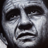 Detail of Johnny Cash portrait